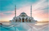 De Grote Sharjah Moskee nabij Dubai in de Emiraten - Foto op Forex - 60 x 40 cm