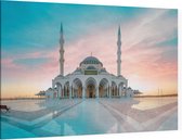 De Grote Sharjah Moskee nabij Dubai in de Emiraten - Foto op Canvas - 60 x 40 cm