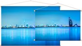 Het Burj Al Arab hotel en de skyline van Dubai - Foto op Textielposter - 120 x 80 cm