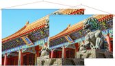 Beeld in het Paleismuseum van de Verboden Stad in Beijing - Foto op Textielposter - 90 x 60 cm