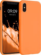 kwmobile telefoonhoesje geschikt voor Apple iPhone X - Hoesje voor smartphone - Back cover in fruitig oranje