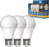 Proventa® LongLife LED Lamp E27 Peer - Warm wit licht - 8W vervangt 60W - 3 lampen