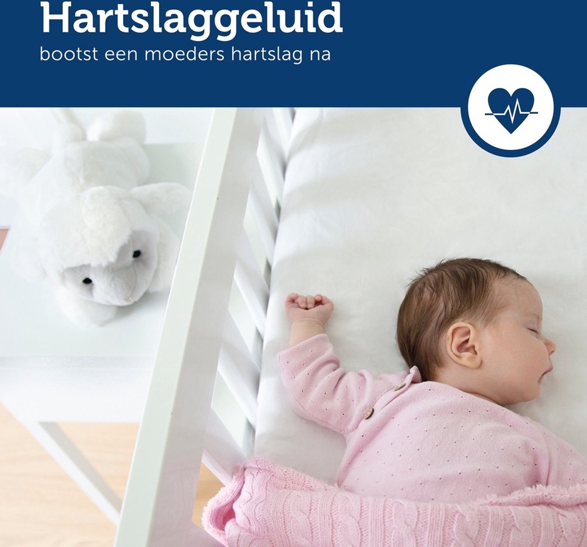 Zazu - Liz - Hartslagknuffel - Muziekknuffel met huilsensor en uitneembare geluidsmodule welke hartslag en meerdere muziekjes afspeelt — afbeelding 4