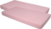 Blush & Blossom Jersey Pink 60 x 120 cm 2 Stuks Ledikant Hoeslaken TR-BB4024