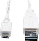 Tripp Lite UR050-003-WH USB-kabel 0,91 m USB 2.0 USB A Micro-USB B Wit