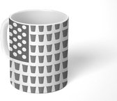 Mok - een beerpong vlag - zwart wit - 350 ML - Beker