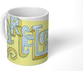 Mok - Barcelona tekening in letters - 350 ML - Beker