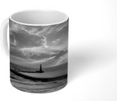 Mok - De Roker pier in Sunderland - zwart wit - 350 ML - Beker