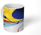 Mok - Een vectortekening van een ijshockeywedstrijd - 350 ML - Beker