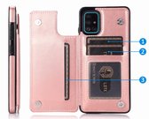 Samsung Galaxy A71 wallet case - roze