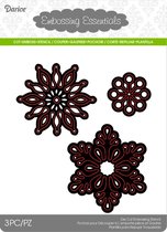 Die cut stencil flowers 63x70mm + 64x58mm + 35x35mm