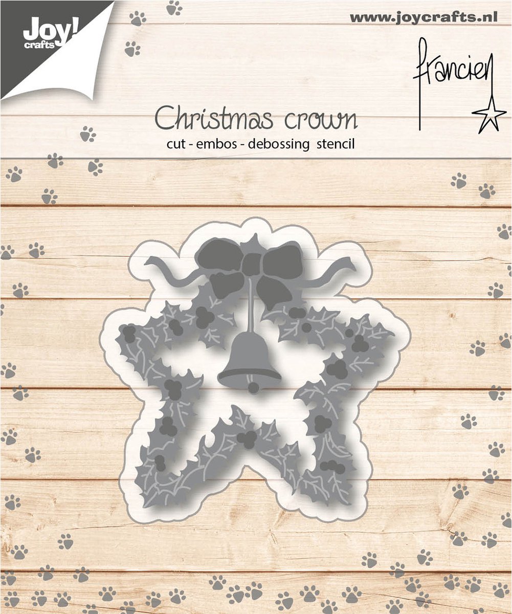Joy!Crafts Stencil - Stans-embos-debosmal Kerstkrans