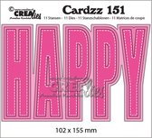 Crealies Cardzz - snijmallen - no.151 Happy