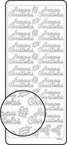 Vaessen Creative Sticker - 10x23cm - 10st - goud happy christmas