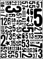 Carabelle Studio -Embossing template numbers