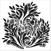 Hobbysjabloon - Template 30,5x30,5cm 30x30cm dramatic floral