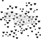 Hobbysjabloon - Template 30,5x30,5cm 30x30cm micro hearts