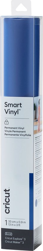 Cricut Smart Vinyl Permanent Oceaanblauw 33x91cm - - Voor 23.59u, morgen in huis