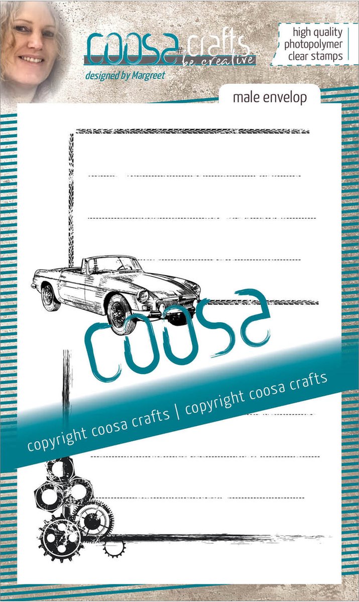 COOSA Crafts stempel A6 - Male Envelope COC-048