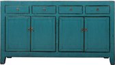 Fine Asianliving Antiek Chinees Dressoir Teal Glanzend B156xD40xH92cm Chinese Meubels Oosterse Kast