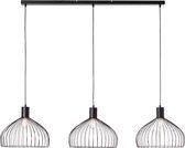 Brilliant lamp, Blacky hanglamp 3-vlams zwart mat, 3x A60, E27, 40W, kabel inkortbaar / in hoogte verstelbaar