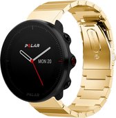 Stalen Smartwatch bandje - Geschikt voor  Polar Vantage M metalen bandje - goud - Strap-it Horlogeband / Polsband / Armband