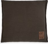 Knit Factory Uni Sierkussen -  Dark Taupe - 50x50