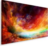 Schilderij - Abstracte Luchten, Multikleur, Premium Print