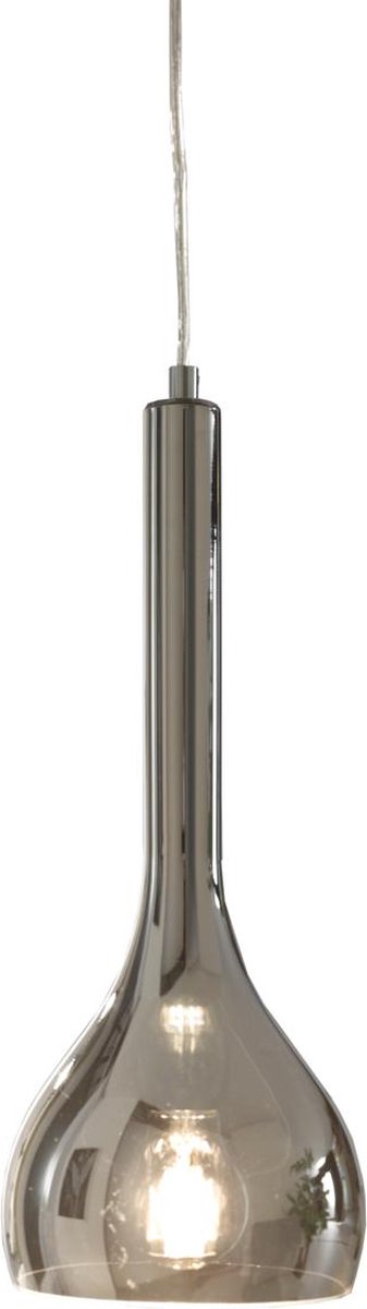 MEO Salerno Hanglamp - Eetkamer & Woonkamer Lamp - Chrome Afgewerkte Kap - Zilver