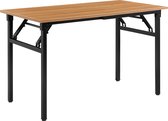 Bureau - Opvouwbaar - Afmeting (BxDxH) 120 x 60 x 75 cm - Kleur hout kleurig & zwart