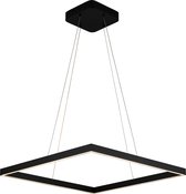 Design hanglamp licht boven/onder zwart 60x60 64W