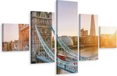 Schilderij - Tower Bridge, Londen, Multikleur, Premium Print