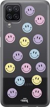 xoxo Wildhearts case voor Samsung A12 – Smiley Colors - Samsung Transparant Case