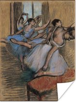 Poster The Dancers - Schilderij van Edgar Degas - 60x80 cm - Kerstversiering - Kerstdecoratie voor binnen - Kerstmis