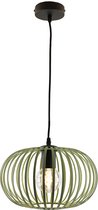 Olucia Lieve - Hanglamp - Zwart/Groen - E27
