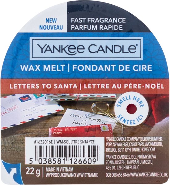 Yankee Candle - New Wax Melt Letters to Santa