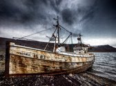 Aangespoeld schip op Ijsland op Puzzel - Lastige Puzzel 500 stukjes |IJsland - Landschap - Fons Kern
