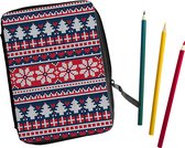 Teken Etui met inhoud 32-delig Gebreide Kersttrui (staand)