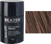 Beaver keratine haarvezels - Medium bruin (12 gr)