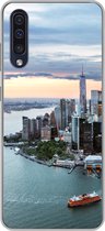 Geschikt voor Samsung Galaxy A50 hoesje - Luchtfoto van New York - Siliconen Telefoonhoesje