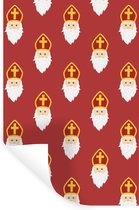 Muurstickers - Sticker Folie - Sinterklaas decoratie - Kinderen - Sint - Kids - Jongens - Meisjes - Kids - 60x90 cm - Plakfolie - Muurstickers Kinderkamer - Zelfklevend Behang