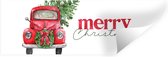Muurstickers - Sticker Folie - Kerst - Kerstkrans - Spreuken - Quotes - Merry Christmas - 90x30 cm - Plakfolie - Muurstickers Kinderkamer - Zelfklevend Behang - Zelfklevend behangpapier - Stickerfolie
