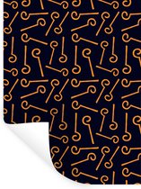 Muurstickers - Sticker Folie - Sinterklaas Decoratie - Staf - Sint - Kinderen - Jongens - Meisjes - Kids - 30x40 cm - Plakfolie - Muurstickers Kinderkamer - Zelfklevend Behang