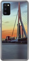 Geschikt voor Samsung Galaxy A41 hoesje - Rotterdam - Erasmus - Zonsondergang - Siliconen Telefoonhoesje