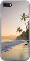 Geschikt voor iPhone 8 hoesje - Strand - Zee - Palmboom - Siliconen Telefoonhoesje