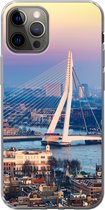 Geschikt voor iPhone 13 Pro hoesje - Rotterdam - Skyline - Zonsondergang - Siliconen Telefoonhoesje