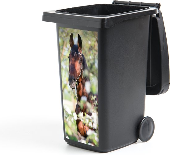 Container sticker Paarden - Bloesem - Lente - Dieren - 44x98 cm - Kliko sticker