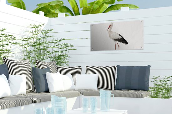 Poster de jardin Chambre bébé - Cigogne - Chambre de bébé cm