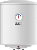 Aquamarin - Boiler - Elektrische boiler - Boiler 30 liter - Waterboiler - Waterverwarmer - Met ingebouwde thermometer - Antikalk - 1500W - 12,6 kg - Wit - H 46,5 cm x B 41 cm