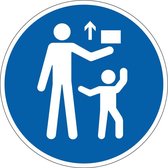 Buiten bereik van kinderen bewaren sticker, M055 100 mm